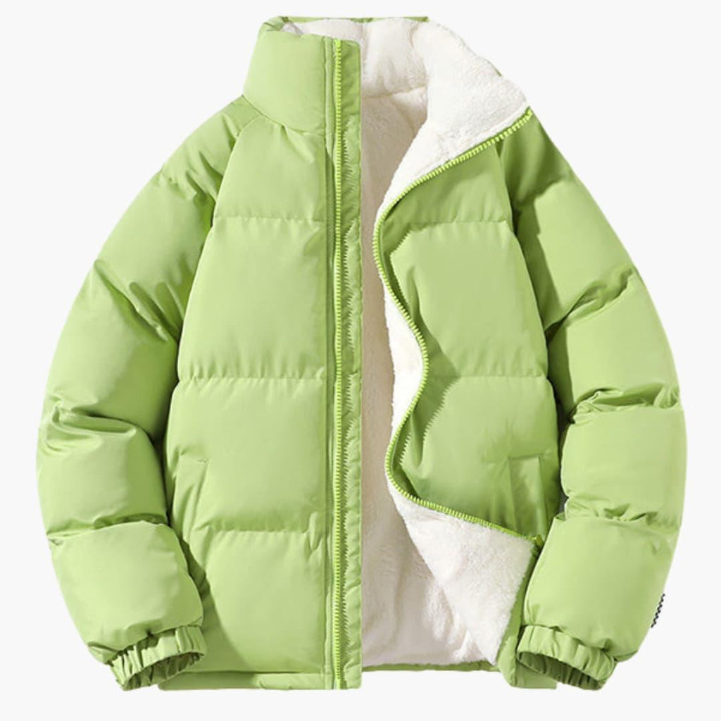 Women's Fleece-Lined Puffer Jacket with Hood
