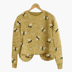 Women's Bee Pattern Sweater – Long Sleeve