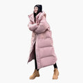 Women's Long Hooded Puffer Jacket – Winter Coat