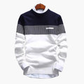 Men's Striped Knit Sweater – Crew Neck
