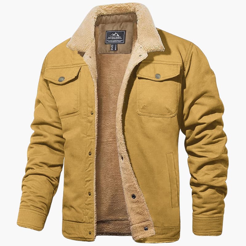 Men's Sherpa Button-Up Jacket – Fleece