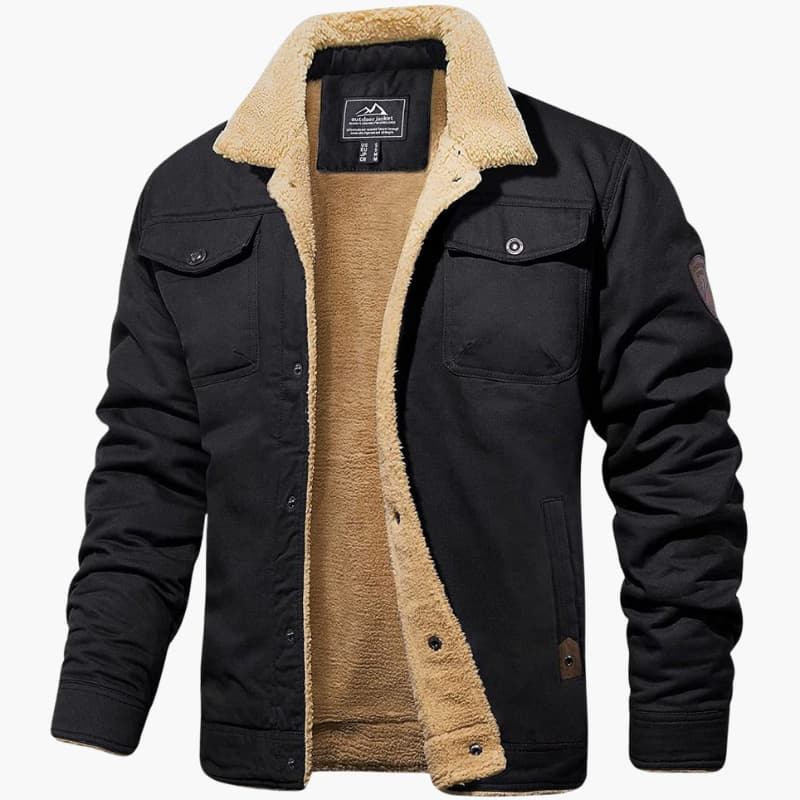Men's Sherpa Button-Up Jacket – Fleece