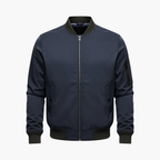 Men's Bomber Jacket – Zip-Up Ribbed Hem
