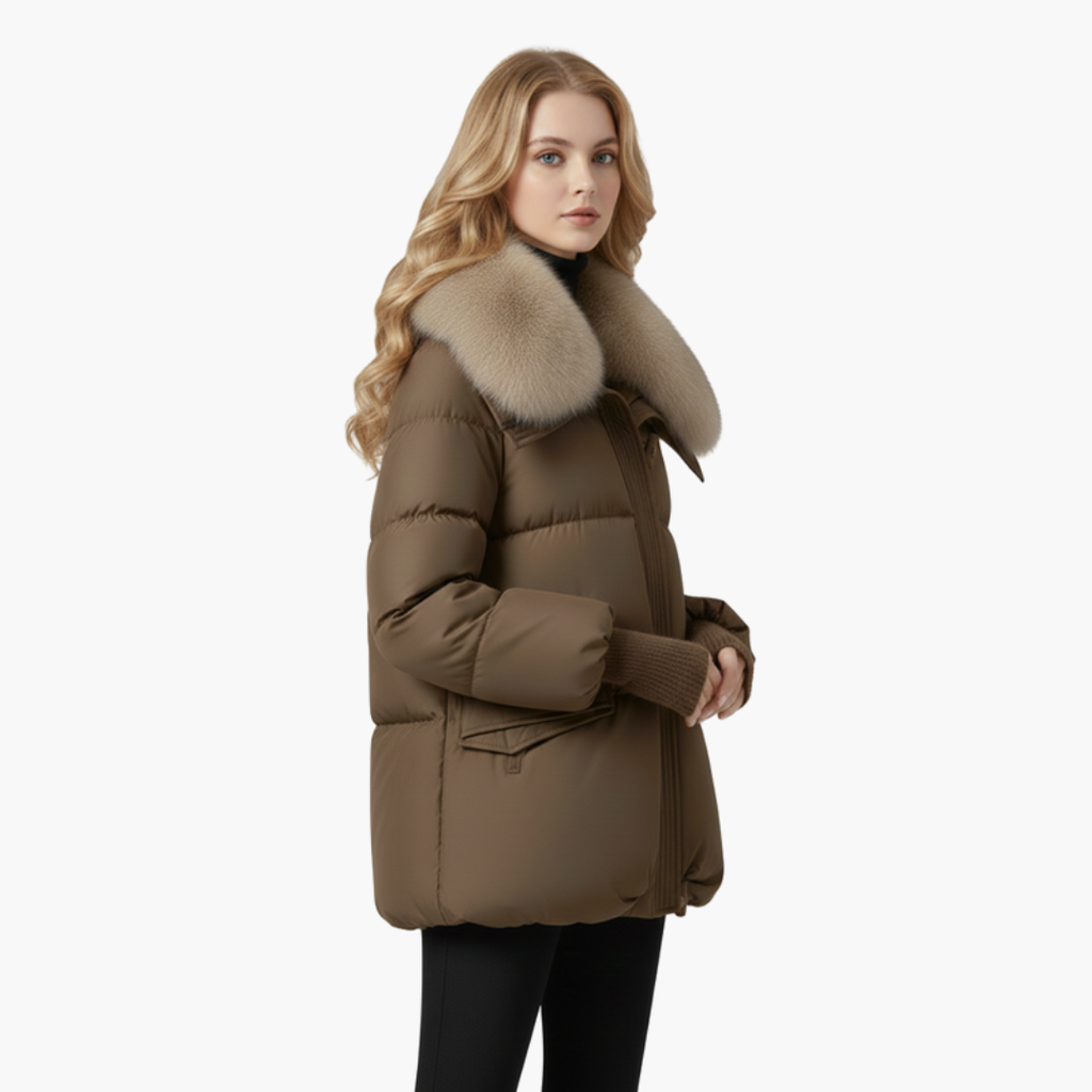Women's Faux Fur Collar Puffer Jacket